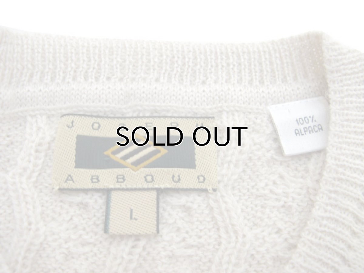画像4: JOSEPH ABBOUD Crew Neck Alpaca Sweater Off White size L (表記 L) (4)