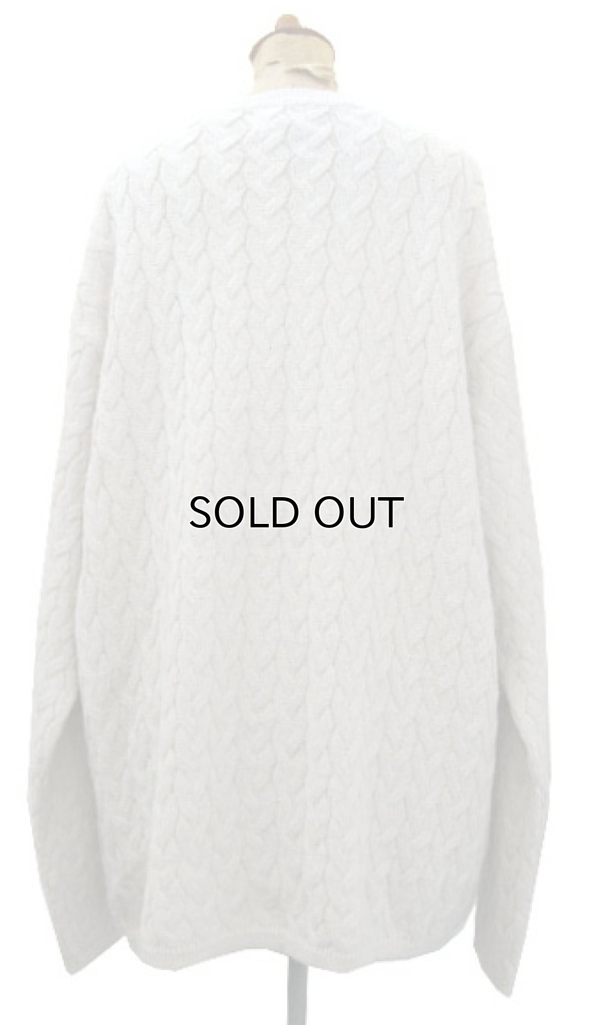 画像2: JOSEPH ABBOUD Crew Neck Alpaca Sweater Off White size L (表記 L) (2)