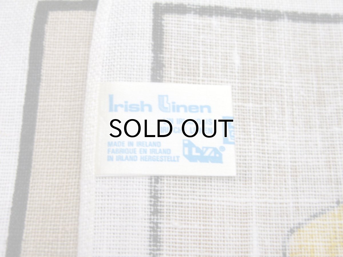 画像4: OLD Linen Fabric Tapestry "THE MAN BEHIND THE BAR" -made in IRELAND- BEIGE 50cm x 75cm (4)