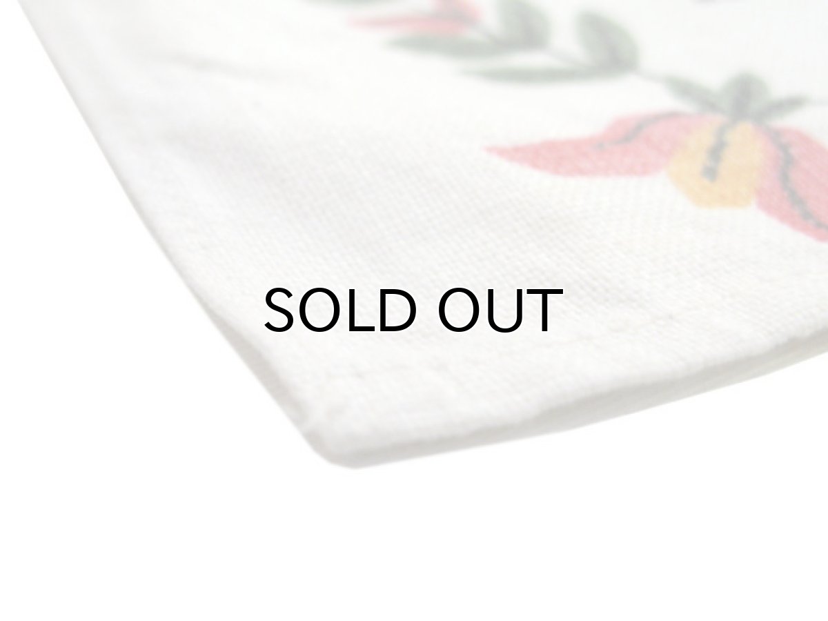 画像5: OLD Linen Fabric Tapestry "1961 Calendar" NATURAL 39cm x 73cm (5)