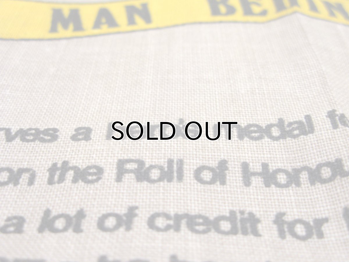 画像5: OLD Linen Fabric Tapestry "THE MAN BEHIND THE BAR" -made in IRELAND- BEIGE 50cm x 75cm (5)