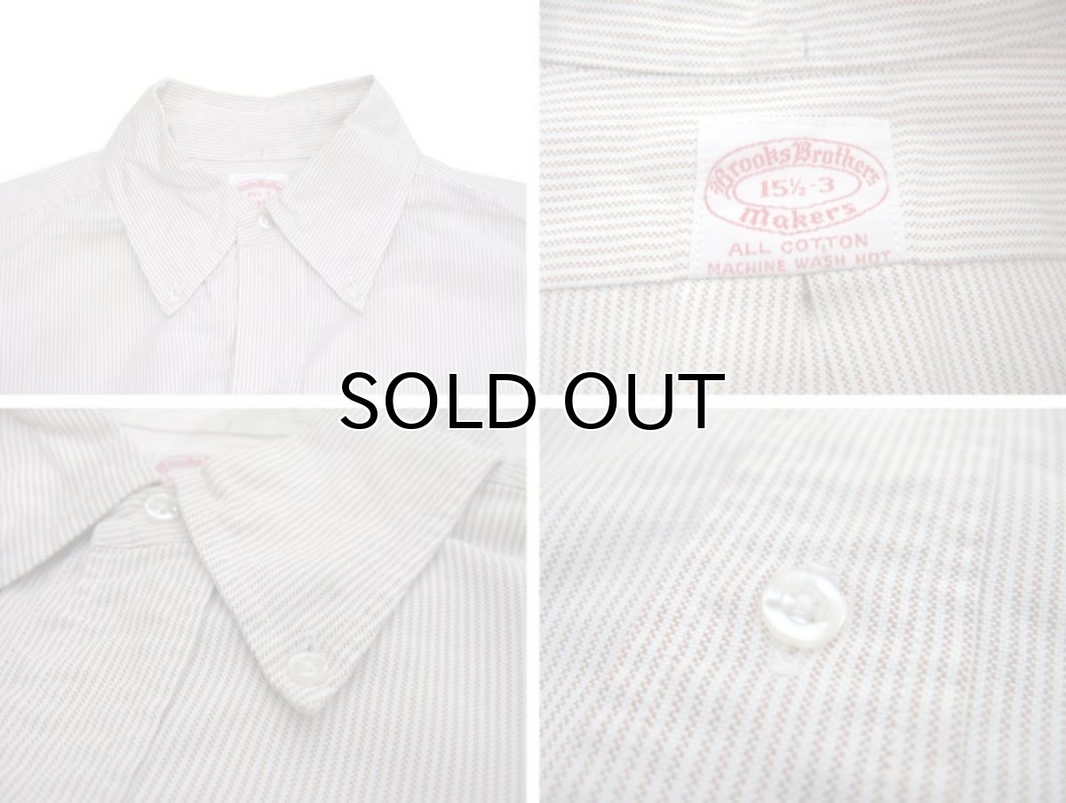 画像4: 1970's~ BROOKS BROTHERS B/D Oxford Shirts BEIGE size L (表記 15 1/2) (4)