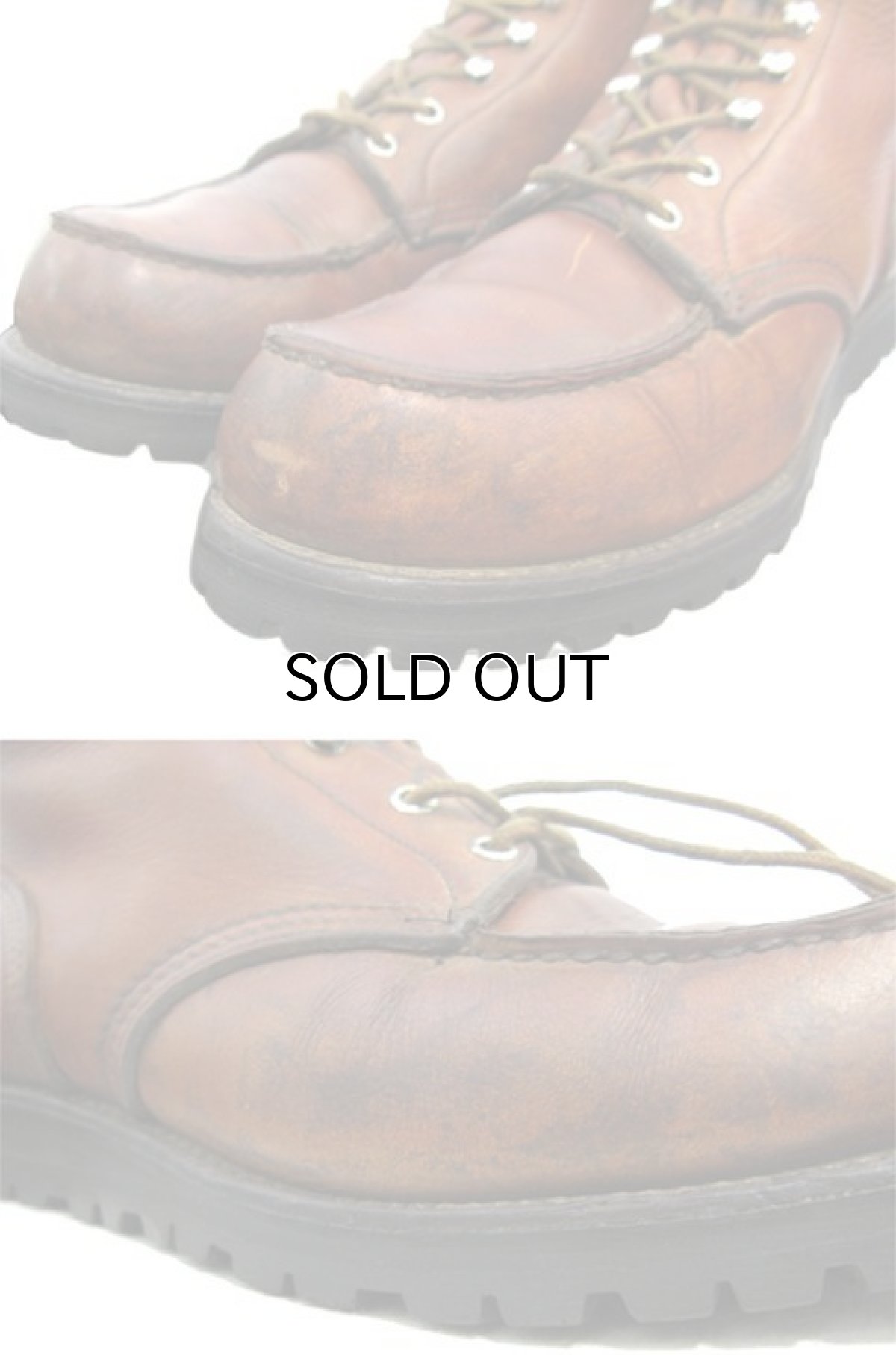 画像4: 1990's"RED WING" Moc Toe Work Boots -made in USA-　Red Brown　size 約28cm (4)