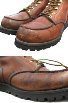 画像4: 1990's"RED WING" Moc Toe Work Boots -made in USA-　Red Brown　size 約28cm (4)