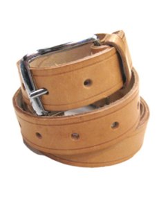 画像1: Italian Military Leather Ring Belt　color : Tan　size w 28 inch~ (1)