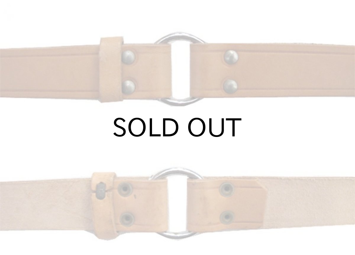 画像3: Italian Military Leather Ring Belt color : Tan size w 28 inch~ (3)