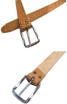 画像4: Italian Military Leather Ring Belt　color : Tan　size w 28 inch~ (4)