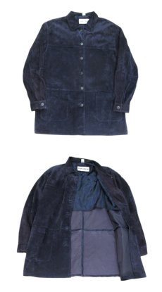 画像4: Europe "BiBA pariscop" Design Suede Leather Jacket　NAVY　size L (4)