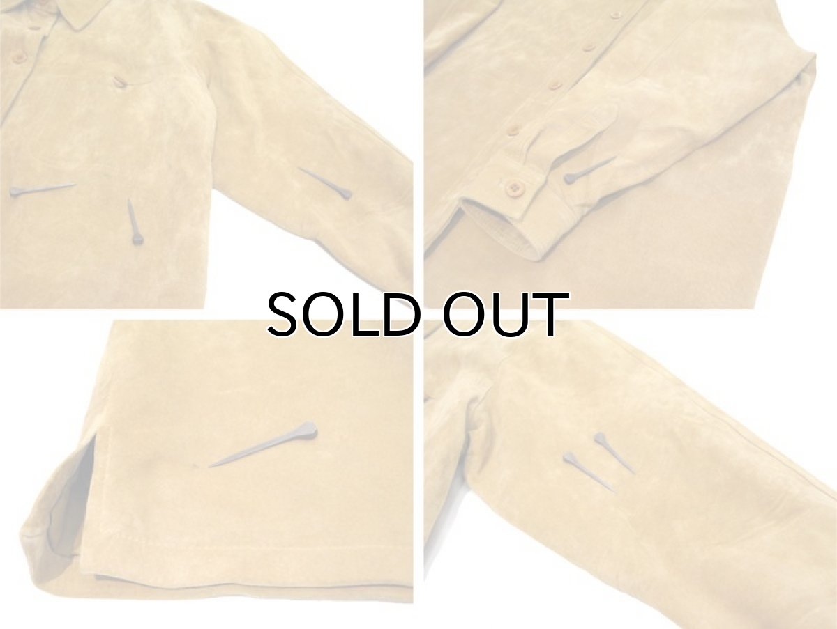 画像8: Europe "JOY" Design Nubuxk Leather Jacket　BEIGE　size L (表記 40) (8)