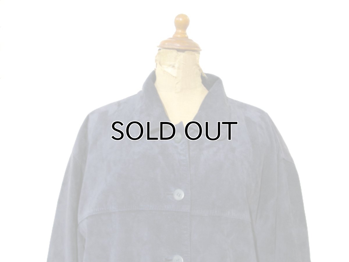 画像3: Europe "BiBA pariscop" Design Suede Leather Jacket　NAVY　size L (3)