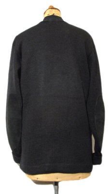 画像2: 1950's "LOWE & CAMPBELL" Lettered Cardigan "J"　BLACK　size S - M (表記 38) (2)