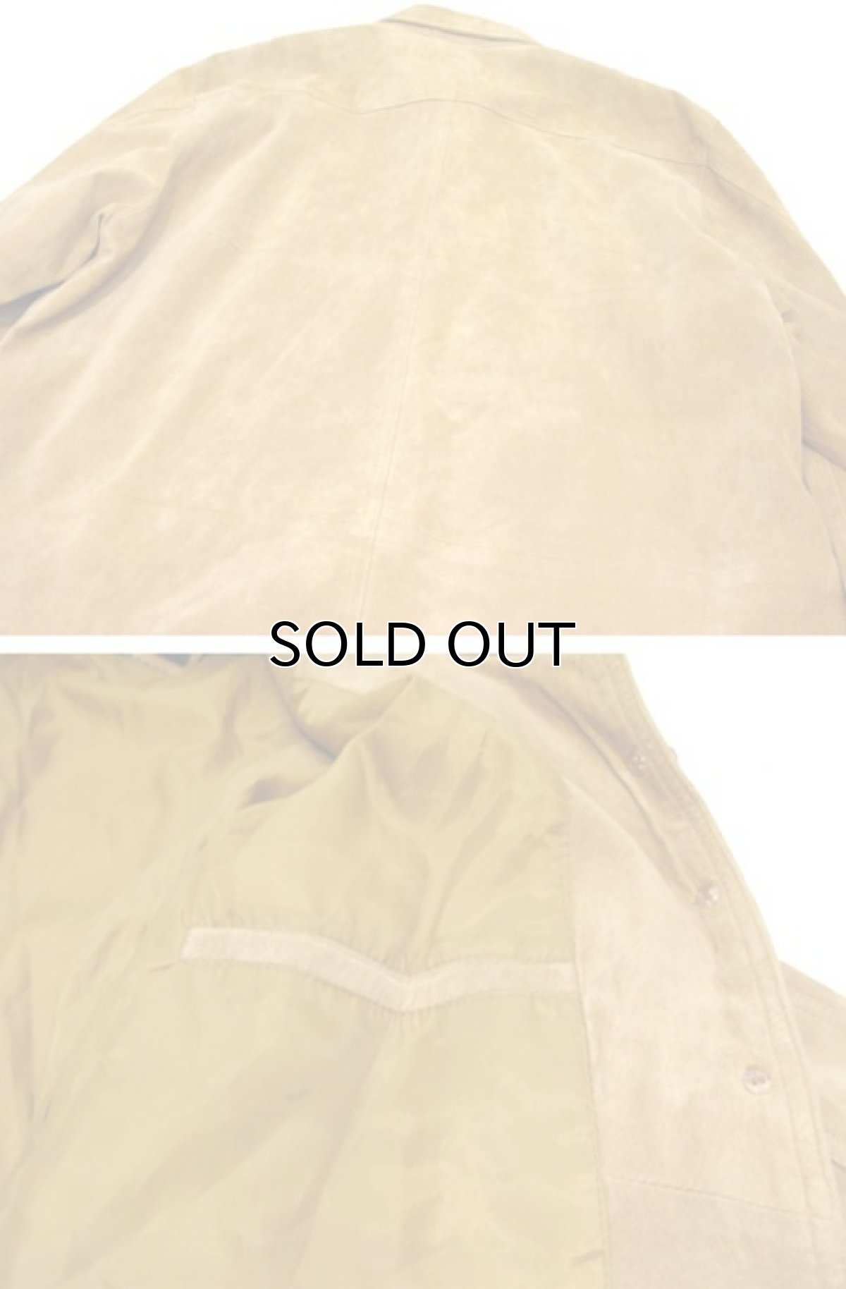 画像7: Europe "JOY" Design Nubuxk Leather Jacket　BEIGE　size L (表記 40) (7)