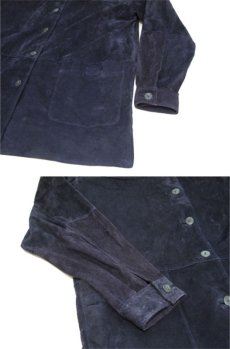 画像6: Europe "BiBA pariscop" Design Suede Leather Jacket　NAVY　size L (6)