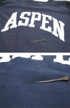 画像5: 1990's Champion Reverse Weave Sweat Shirts "ASPEN" -made in USA-　NAVY　size L (表記 XL) (5)