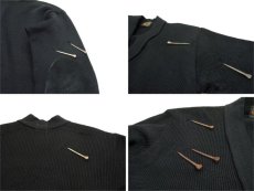 画像9: 1950's "LOWE & CAMPBELL" Lettered Cardigan "J"　BLACK　size S - M (表記 38) (9)