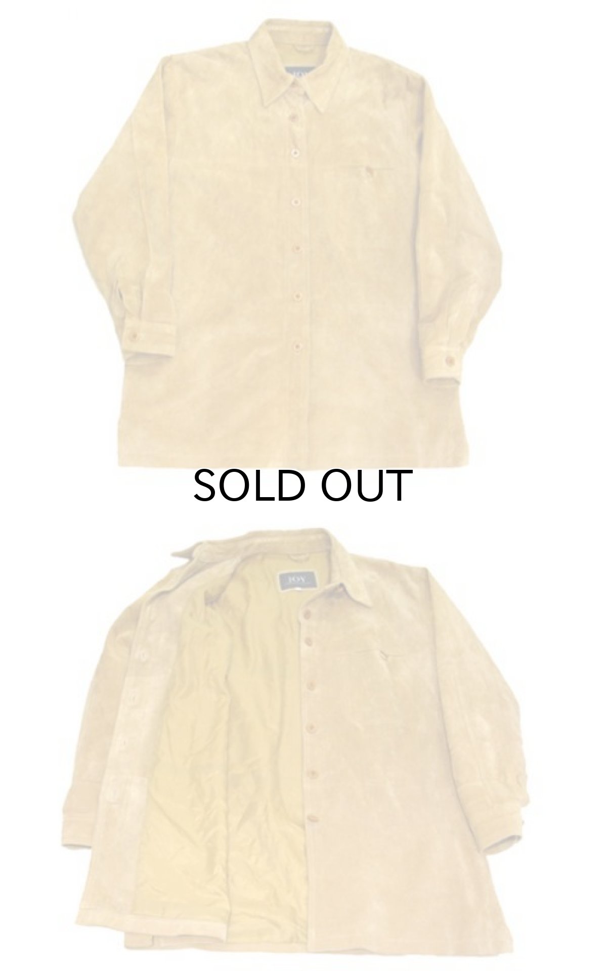 画像4: Europe "JOY" Design Nubuxk Leather Jacket　BEIGE　size L (表記 40) (4)