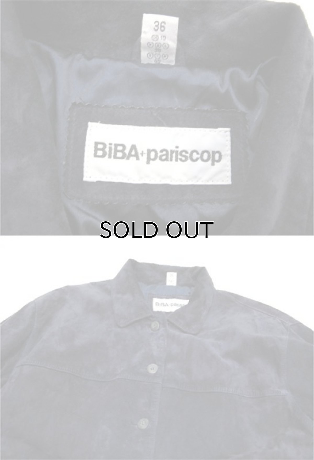 画像5: Europe "BiBA pariscop" Design Suede Leather Jacket　NAVY　size L (5)
