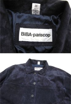 画像5: Europe "BiBA pariscop" Design Suede Leather Jacket　NAVY　size L (5)