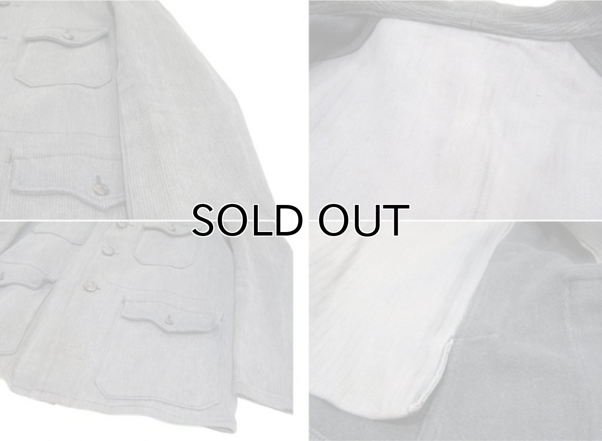 画像3: 1950's French "VETVOR" Cotton Pique Hunting Jacket GREY size M (表記 なし) (3)