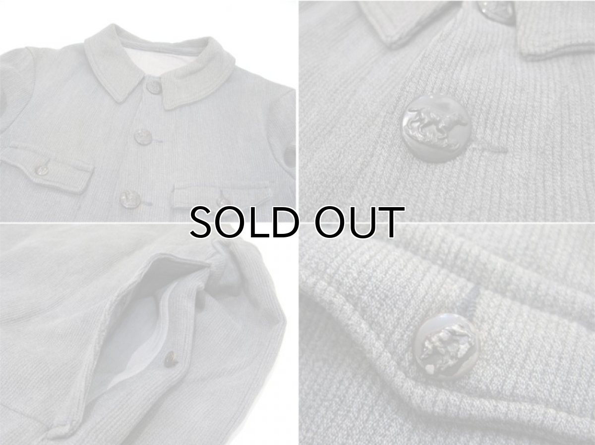 画像4: 1950's French "VETVOR" Cotton Pique Hunting Jacket GREY size M (表記 なし) (4)