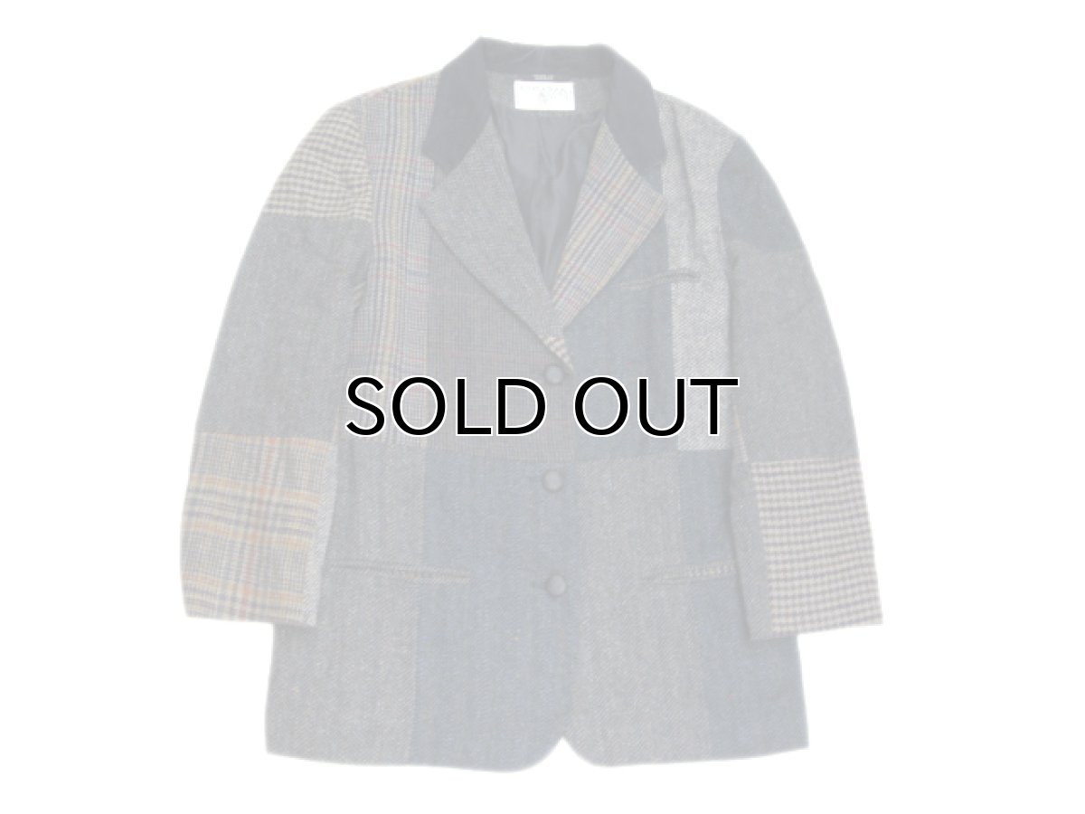 画像4: "INTERNATIONAL SCENE" Crazy Pattern Tweed Wool 3-Button Jacket　size L (表記 12) (4)