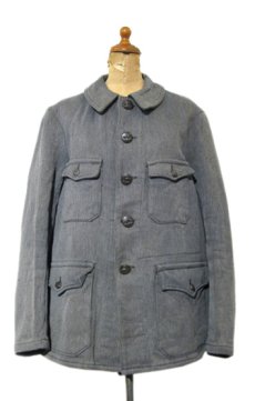 画像1: 1950's French "VETVOR" Cotton Pique Hunting Jacket　GREY　size M (表記 なし) (1)