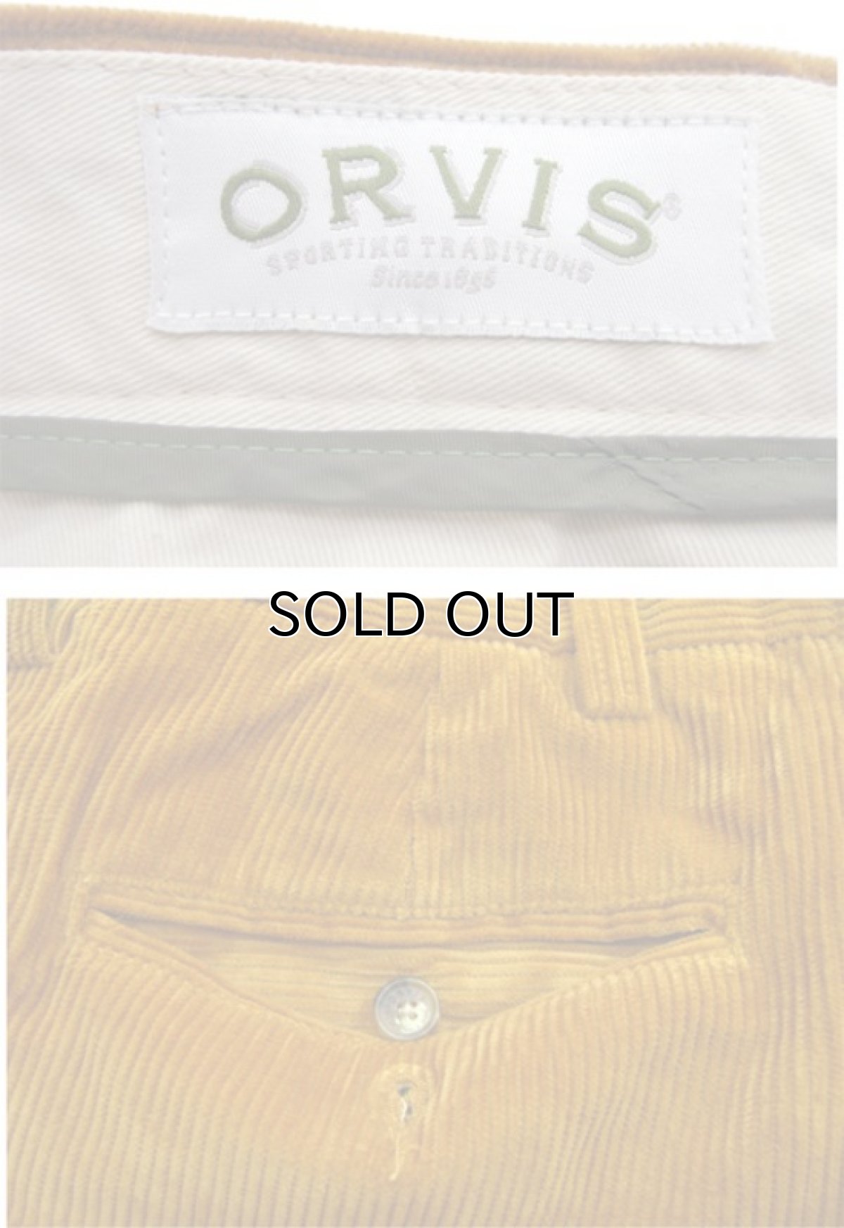 画像3: "ORVIS" Wide Wale Corduroy Trousers Mustard size w 32.5 inch (3)