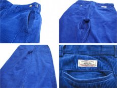 画像4: "Polo by Ralph Lauren" Wide Wale Corduroy Trousers　BLUE　size w 29 ~ 30 inch (4)