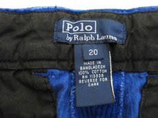 画像3: "Polo by Ralph Lauren" Wide Wale Corduroy Trousers　BLUE　size w 29 ~ 30 inch (3)