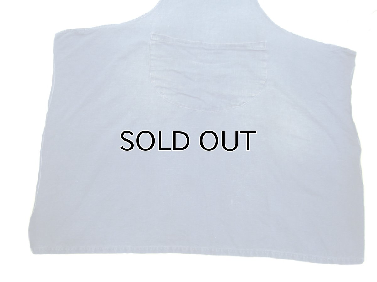 画像4: ~1950's Indigo Linen Apron color : Indigo Blue (4)