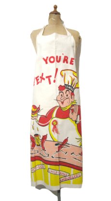 画像1: OLD Cotton Canvas  Apron "YOU'RE NEXT!"　color : NATURAL (1)