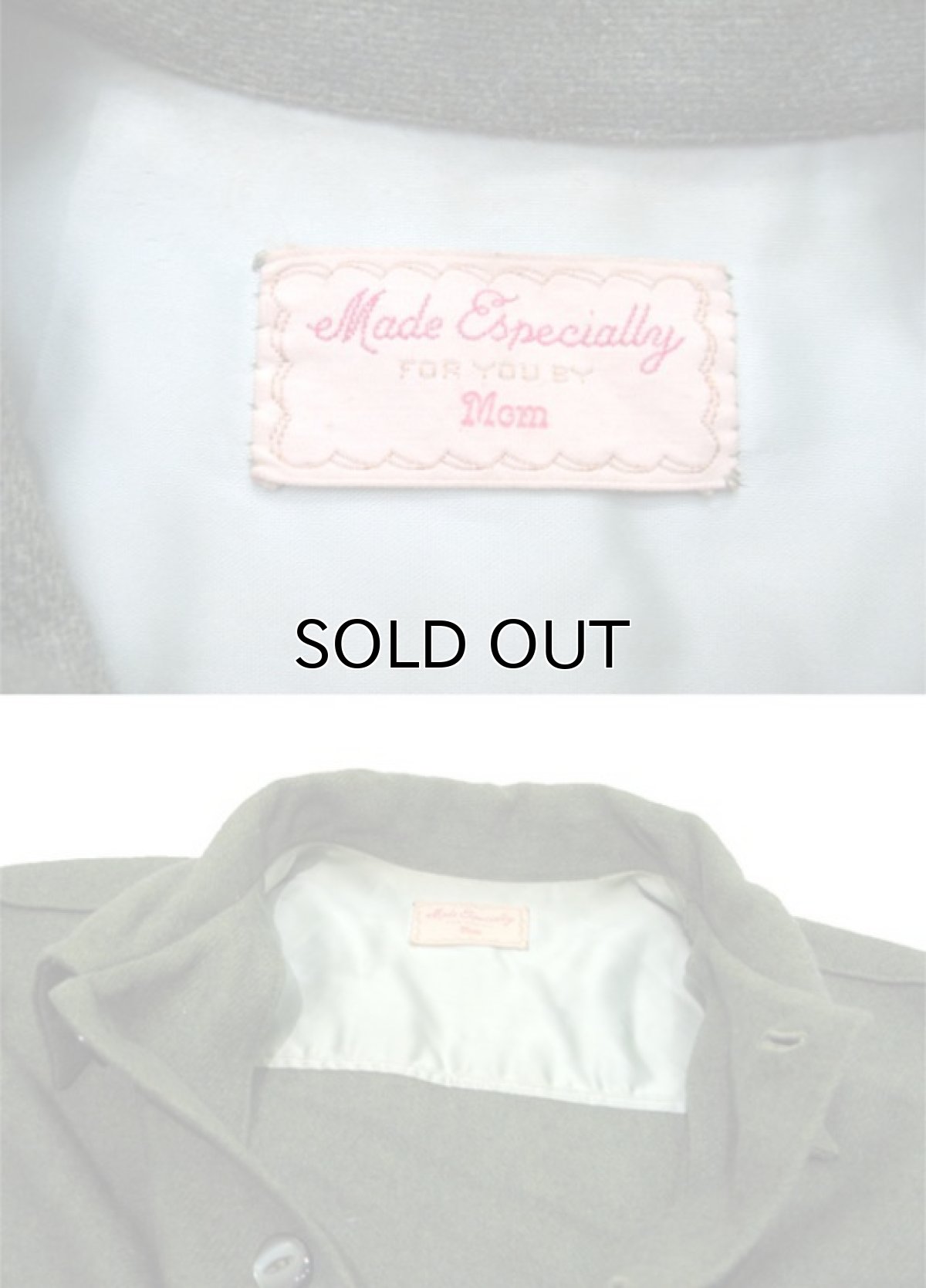 画像4: 1950's L/S Woo Boxl Shirts with Cat Eye Button "Bird" GREEN size L (4)