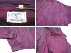 画像5: 1990's "PACIFIC" Zip Up Silk Jacket　Purple　size XL (表記 XL) (5)