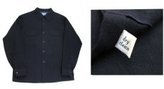 画像5: 1970's PENDLETON L/S Wool Box Shirts "SOLID"　NAVY　size L (表記 L) (5)