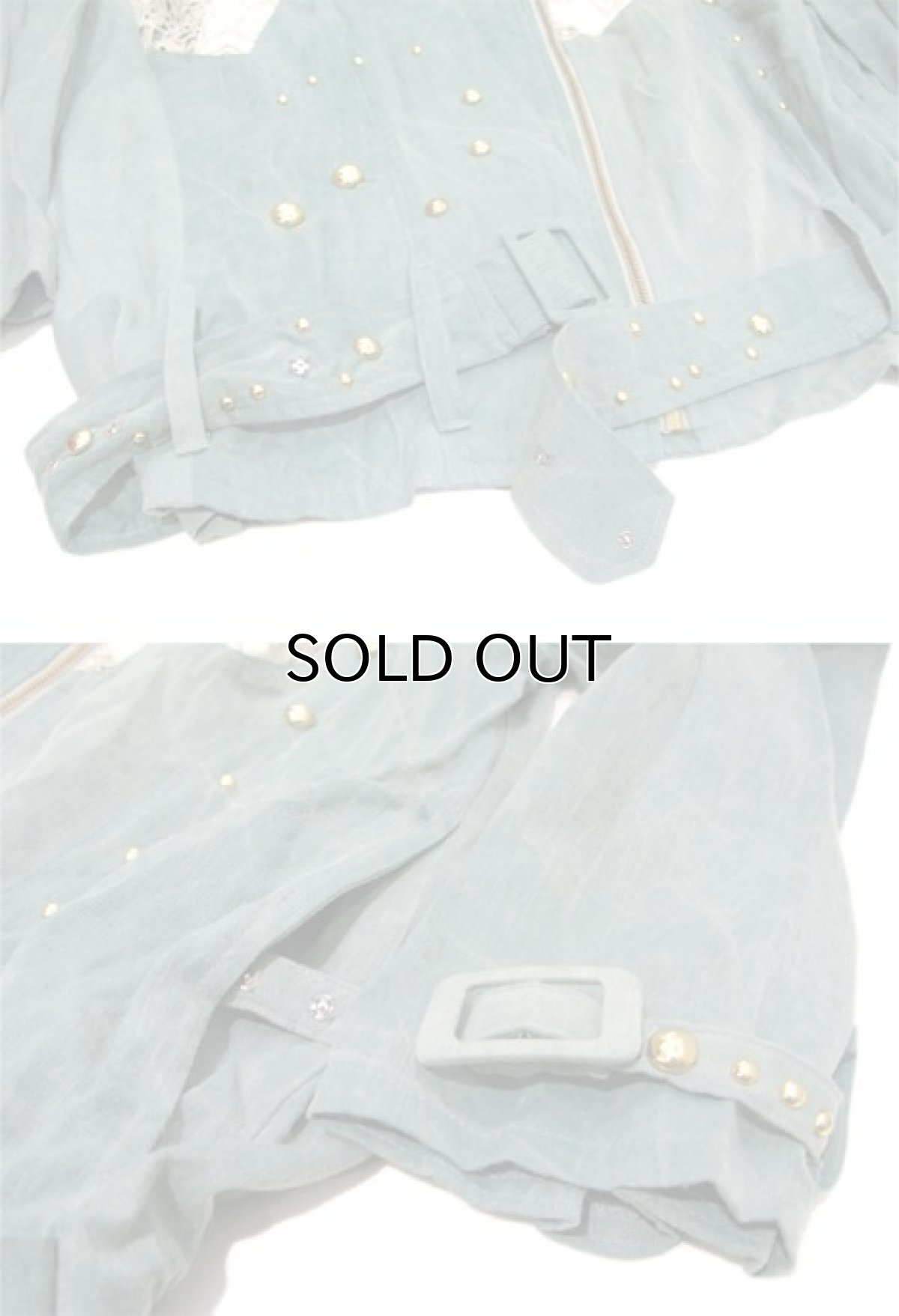 画像7: 1990's~ "Lim's" Double Breasted Design Riders Jacket -made in USA- Green size L-XL (表記なし) (7)