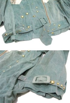 画像7: 1990's~ "Lim's" Double Breasted Design Riders Jacket -made in USA-　Green　size L-XL (表記なし) (7)