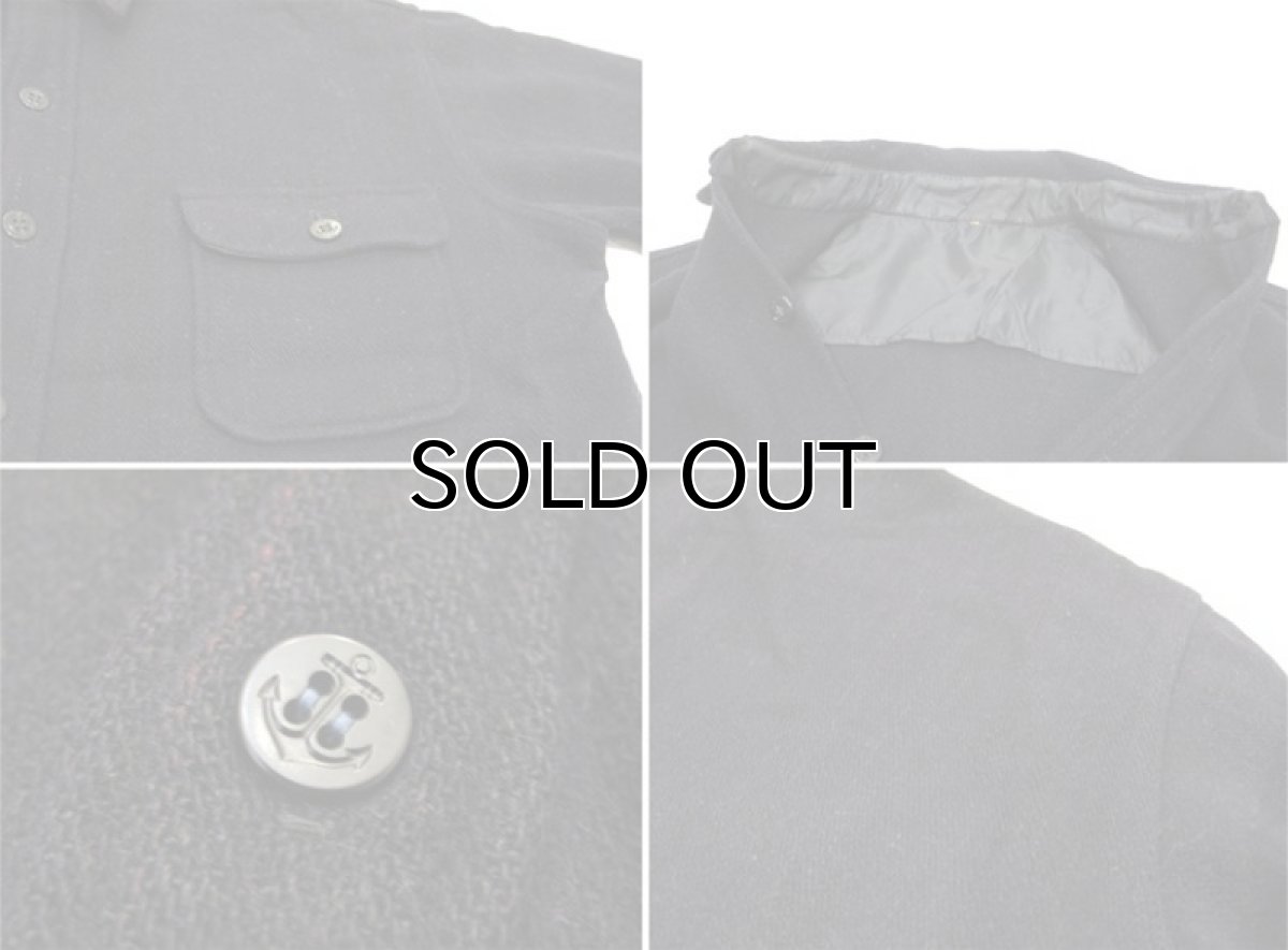 画像4: 1970's C.P.O L/S Wool Shirts NAVY size S - M (4)
