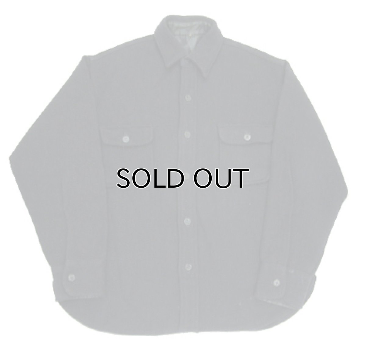 画像3: 1970's C.P.O L/S Wool Shirts NAVY size S - M (3)