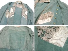 画像5: 1990's~ "Lim's" Double Breasted Design Riders Jacket -made in USA-　Green　size L-XL (表記なし) (5)