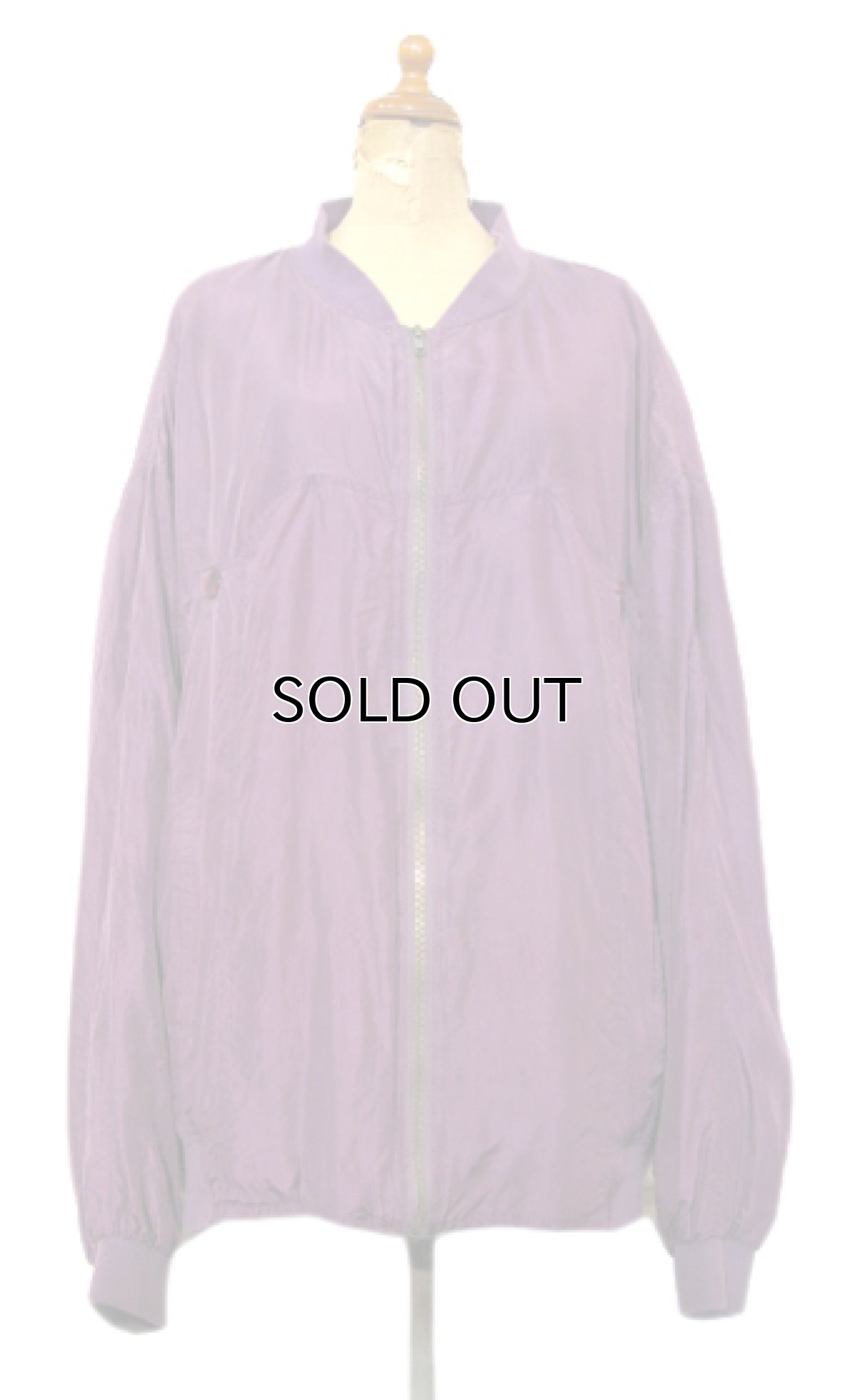画像1: 1990's "PACIFIC" Zip Up Silk Jacket　Purple　size XL (表記 XL) (1)