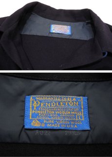 画像4: 1970's PENDLETON L/S Wool Box Shirts "SOLID"　NAVY　size L (表記 L) (4)