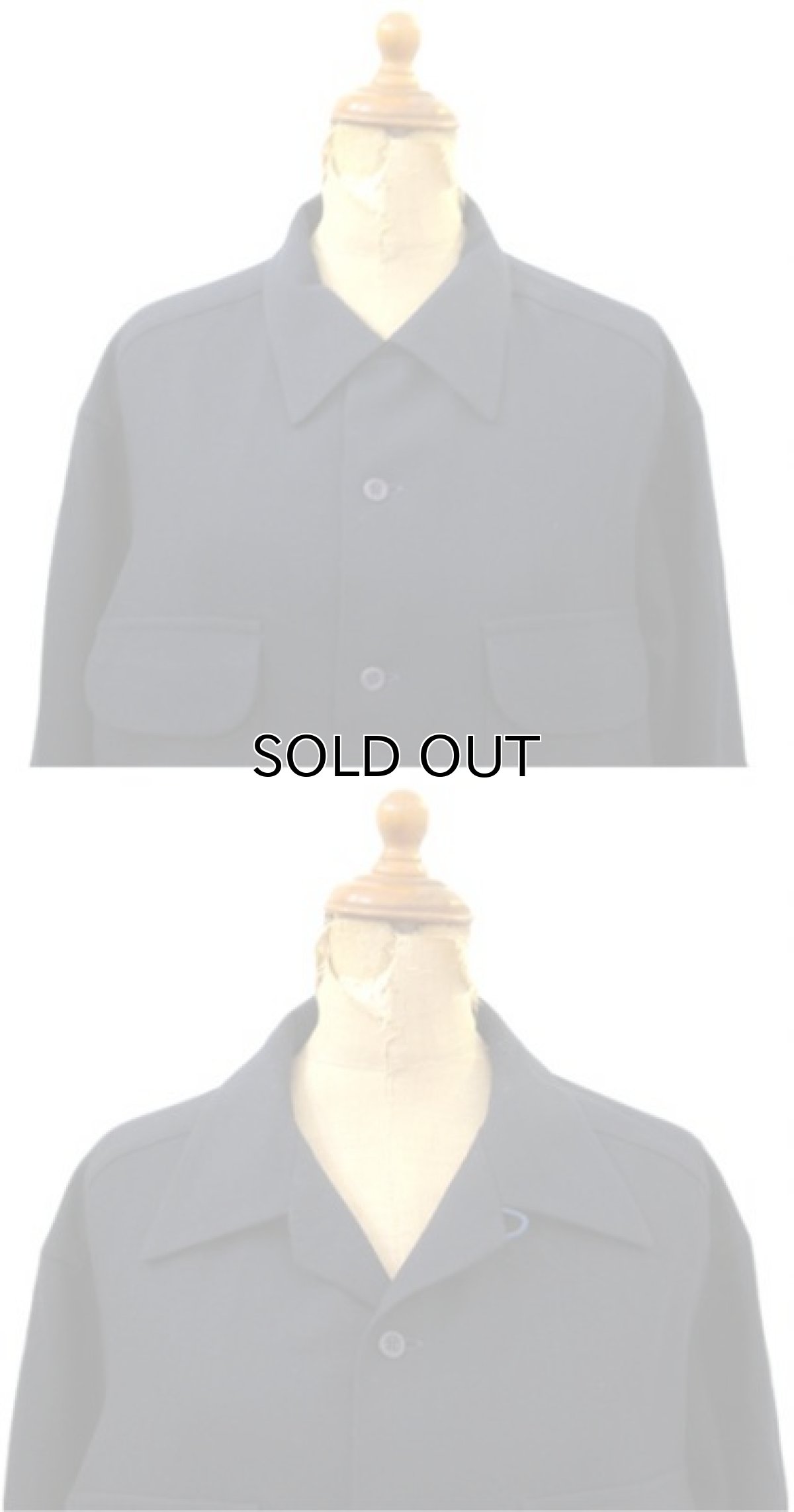 画像3: 1970's PENDLETON L/S Wool Box Shirts "SOLID"　NAVY　size L (表記 L) (3)