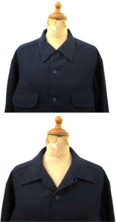 画像3: 1970's PENDLETON L/S Wool Box Shirts "SOLID"　NAVY　size L (表記 L) (3)