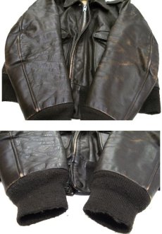画像8: 1970's "SCHOTT" A-2 Style Leather Jacket -made in USA-　Dark Brown　size M - L (表記 38) (8)