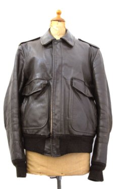 画像1: 1970's "SCHOTT" A-2 Style Leather Jacket -made in USA-　Dark Brown　size M - L (表記 38) (1)