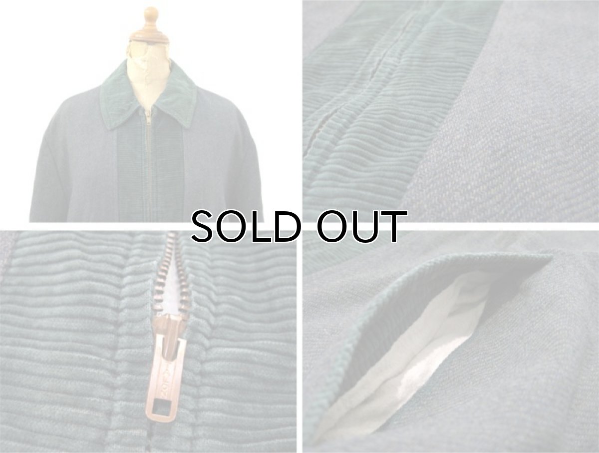画像5: 1950's "Oakbrook Sportswear" Wool / Corduroy Harf Coat　Charcoal / Dark Green　size L (表記 不明) (5)