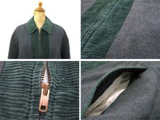 画像5: 1950's "Oakbrook Sportswear" Wool / Corduroy Harf Coat　Charcoal / Dark Green　size L (表記 不明) (5)