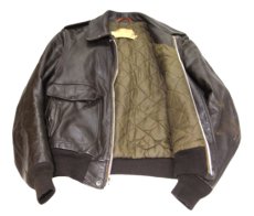 画像4: 1970's "SCHOTT" A-2 Style Leather Jacket -made in USA-　Dark Brown　size M - L (表記 38) (4)