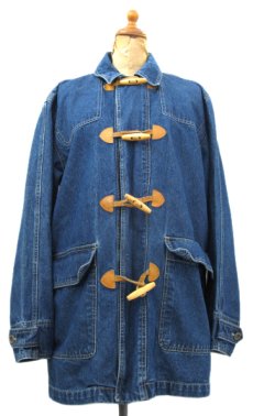 画像1: "Liz Wear" Denim Duffle Coat　Blue Denim　size M (表記 不明) (1)