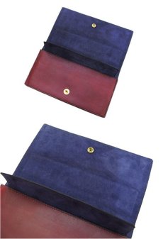 画像4: "JUTTA NEUMANN" Leather Wallet "the Waiter's Wallet"  color : Burgundy / Purple 長財布 (4)